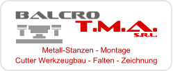 Metall-Stanzen - Montage Cutter Werkzeugbau - Falten - Zeichnung  S.R.L. T.M.A. BALCRO