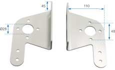 Box plate with 90 ° DX-SX extension