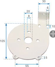 Box plate with 90 ° DX-SX bent spout