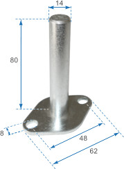 Ø14 pin with roller supporting plate