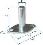 Ø14 pin with roller supporting plate