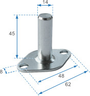 Ø14 pin with drawn roller supporting plate