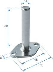 Ø14 pin with drawn roller supporting plate