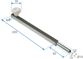 Special square pin