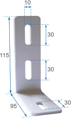 Placa en forma de L realizada en varios tipos de medidas y espesores