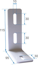 Placa en forma de L realizada en varios tipos de medidas y espesores